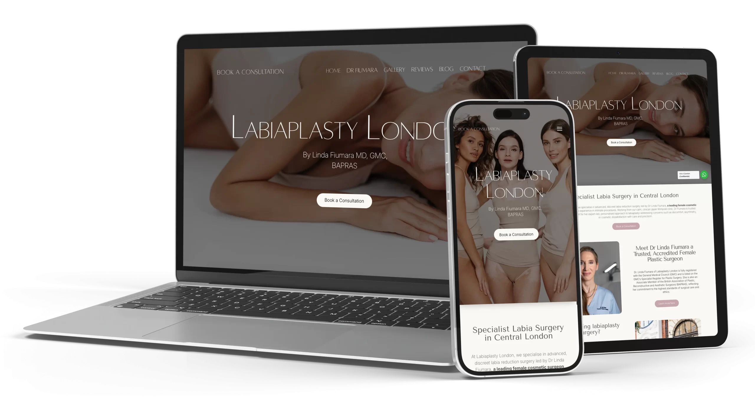 Labiaplasty London Website Design